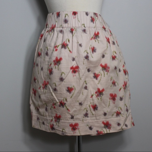 J. Crew Blush Pink Floral A-Line Skirt - Picture 4 of 6